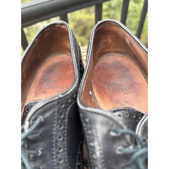 Allen Edmonds Men’s Sanford Dress Shoes Size 9 Leather Made In USA Black - Picture 8 of 15